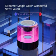 Z5 Glass Colorful Light Bluetooth Speaker Home 3d Surround Transparent Lantern Audio Subwoofer