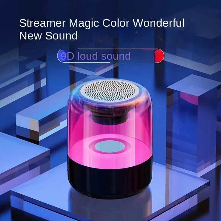 Z5 Glass Colorful Light Bluetooth Speaker Home 3d Surround Transparent Lantern Audio Subwoofer