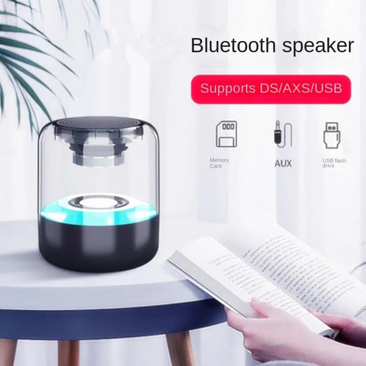 Z5 Glass Colorful Light Bluetooth Speaker Home 3d Surround Transparent Lantern Audio Subwoofer